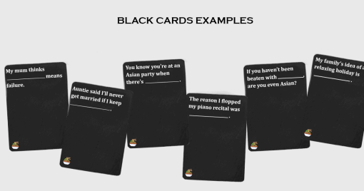 Noodles Against Humanity Asian Edition - Black Cards