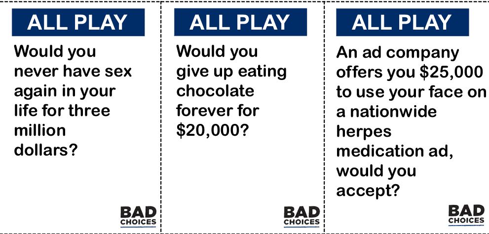Bac Choices Card Game PDF - Bad Choices Special Cards