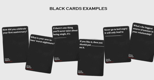 Cards Against Commitment - Black Cards